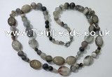 CGN548 23.5 inches striped agate gemstone beaded necklaces