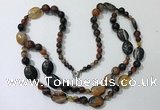 CGN549 23.5 inches striped agate gemstone beaded necklaces