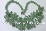 CGN560 19.5 inches stylish 4mm - 12mm green aventurine beaded necklaces