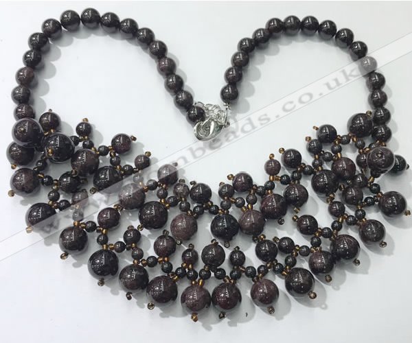 CGN564 19.5 inches stylish 4mm - 12mm candy jade beaded necklaces
