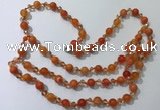 CGN654 22 inches chinese crystal & striped agate beaded necklaces