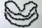 CGN659 22 inches chinese crystal & striped agate beaded necklaces