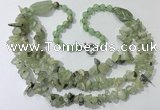 CGN672 22 inches stylish prehnite beaded necklaces wholesale