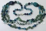 CGN684 23.5 inches chinese crystal & mixed gemstone beaded necklaces