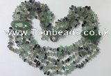 CGN760 20 inches stylish 6 rows fluorite chips necklaces