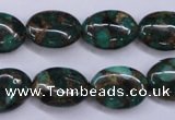 CGO149 15.5 inches 15*20mm oval gold green color stone beads