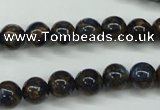 CGO162 15.5 inches 8mm round gold blue color stone beads