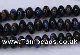 CGO181 15.5 inches 5*8mm rondelle gold blue color stone beads