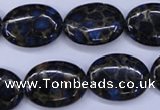 CGO208 15.5 inches 13*18mm oval gold blue color stone beads