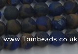 CGO261 15.5 inches 6mm round matte gold multi-color stone beads