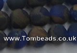 CGO264 15.5 inches 12mm round matte gold multi-color stone beads