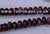 CGO71 15.5 inches 5*8mm rondelle gold red color stone beads