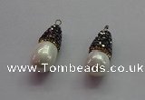 CGP1500 10*25mm teardrop pearl shell pendants wholesale