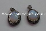 CGP1508 18*25mm oval opal pendants wholesale