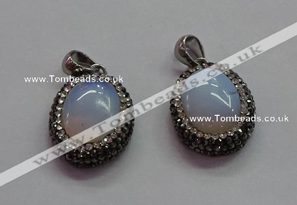 CGP1508 18*25mm oval opal pendants wholesale