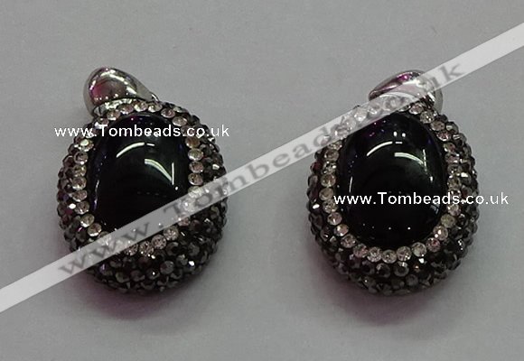 CGP1512 18*25mm oval agate gemstone pendants wholesale