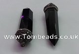 CGP1522 25*80mm - 28*90mm sticks black obsidian pendants