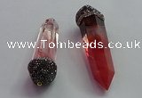 CGP1524 20*65mm - 25*80mm sticks cherry quartz gemstone pendants