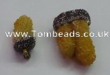 CGP1532 20*40mm - 30*50mm nuggets druzy quartz pendants