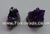 CGP1536 30*35mm - 28*40mm faceted nuggets druzy amethyst pendants