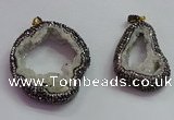 CGP1540 30*40mm - 40*55mm freeform druzy agate pendants