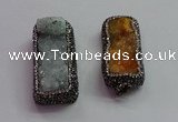 CGP1545 20*40mm - 22*45mm rectangle druzy agate pendants