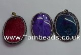 CGP1548 40*55mm - 45*60mm oval agate pendants wholesale