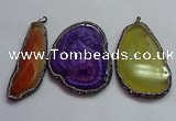 CGP1552 50*75mm - 58*100mm freeform agate pendants wholesale