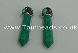 CGP173 10*55mm sticks turquoise gemstone pendants wholesale