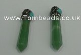 CGP188 10*55mm sticks green aventurine pendants wholesale