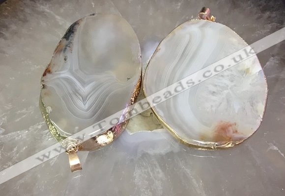 CGP2010 30*50mm - 50*80mm freeform agate slab pendants wholesale