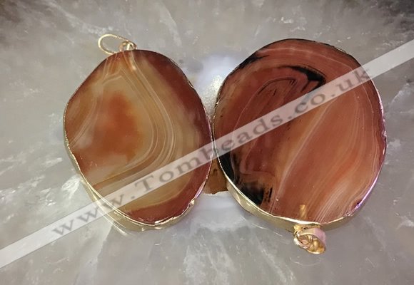 CGP2012 30*50mm - 50*80mm freeform agate slab pendants wholesale