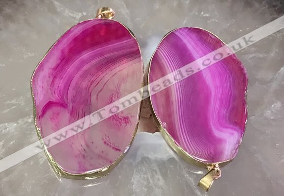 CGP2014 30*50mm - 50*80mm freeform agate slab pendants wholesale