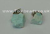 CGP202 15*25mm - 25*35mm nuggets amazonite gemstone pendants