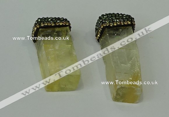 CGP216 12*35mm - 15*45mm freeform citrine gemstone pendants