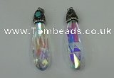 CGP240 17*70mm faceted teardrop crystal glass pendants wholesale