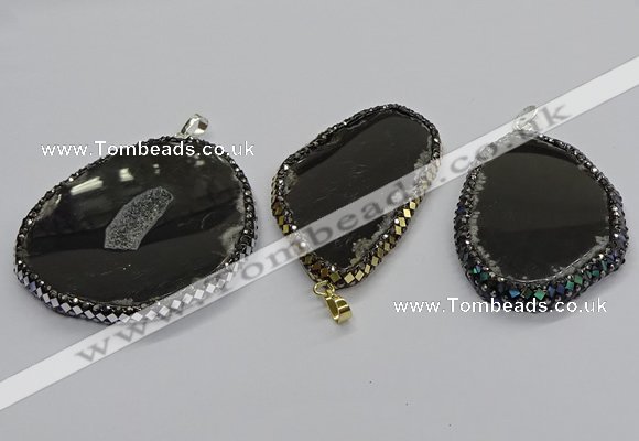 CGP3038 35*65mm - 45*60mm freeform agate gemstone pendants