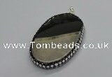 CGP3040 45*65mm - 45*70mm oval druzy agate pendants