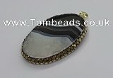 CGP3041 45*65mm - 45*70mm oval druzy agate pendants