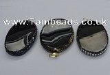 CGP3043 45*65mm - 45*70mm oval druzy agate pendants