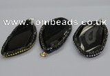 CGP3063 40*65mm - 45*70mm freeform agate gemstone pendants