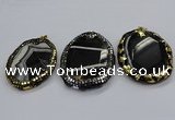 CGP3073 50*65mm - 55*70mm freeform agate gemstone pendants