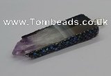 CGP3077 25*50mm - 30*65mm freeform druzy amethyst pendants