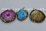 CGP3087 40*50mm - 50*65mm freeform druzy agate pendants