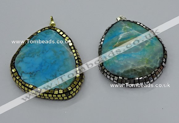 CGP3093 40*50mm - 50*65mm freeform agate gemstone pendants