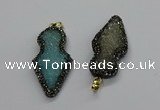 CGP3107 22*50mm arrowhead druzy agate pendants wholesale