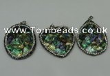 CGP311 35*45mm - 40*40mm abalone shell pendants wholesale