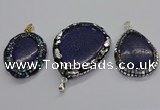 CGP3146 30*45mm - 45*55mm freeform lapis lazuli pendants