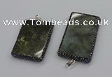 CGP3151 35*50mm - 40*60mm rectangle labradorite gemstone pendants