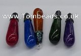 CGP3162 20*75mm - 20*80mm teardrop agate gemstone pendants